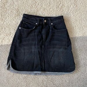 Black Calvin Klein jean skirt